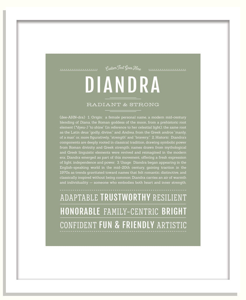 Diandra | Name Art Print