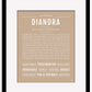 Diandra | Name Art Print