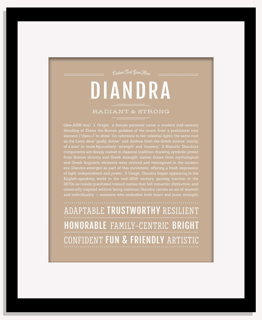 Diandra | Name Art Print