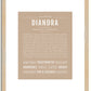 Diandra | Name Art Print