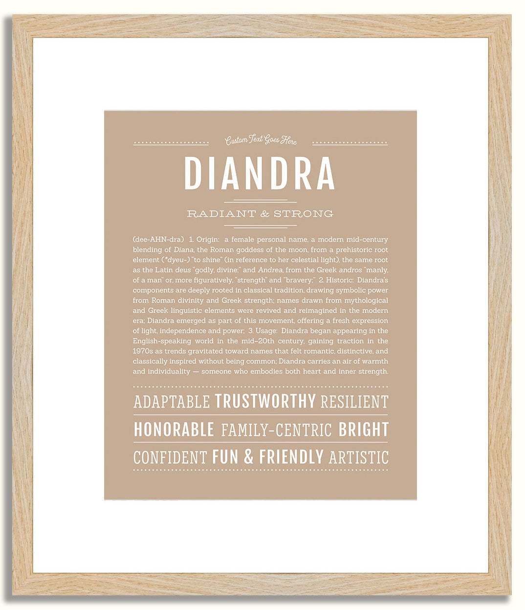 Diandra | Name Art Print