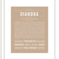 Diandra | Name Art Print