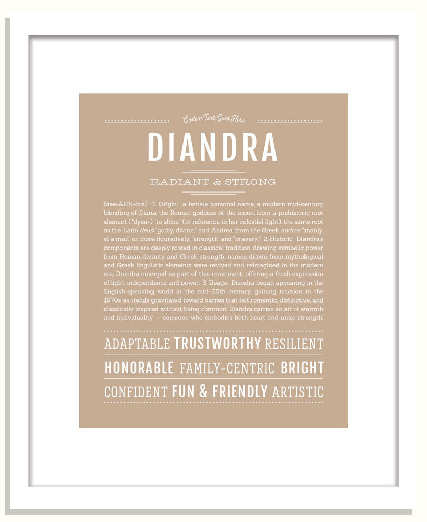 Diandra | Name Art Print