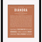 Diandra | Name Art Print