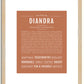 Diandra | Name Art Print