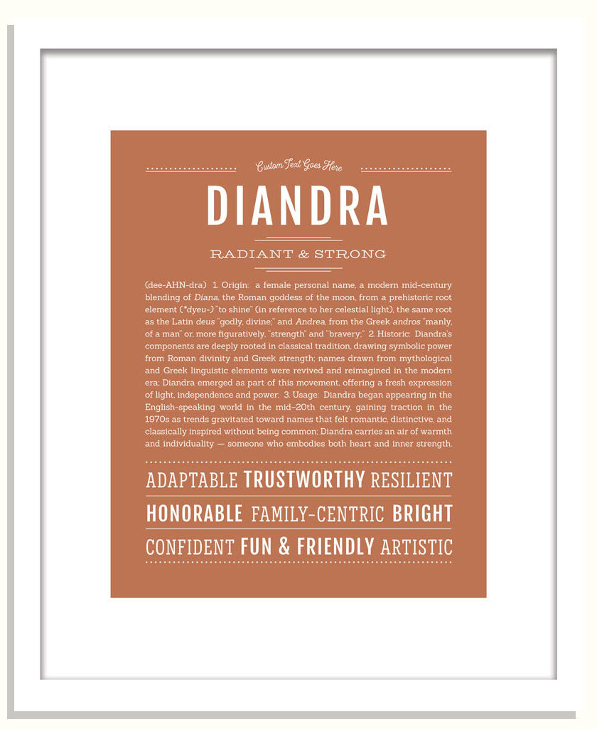 Diandra | Name Art Print