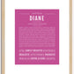 Diane | Name Art Print