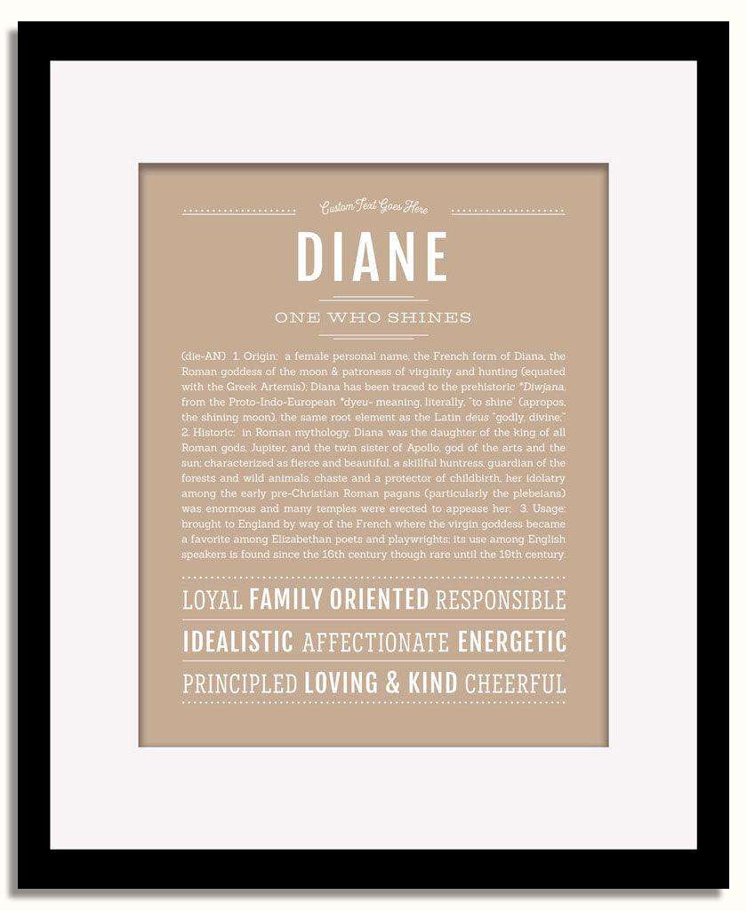 Frame Options | Tan | Black Frame, Matted