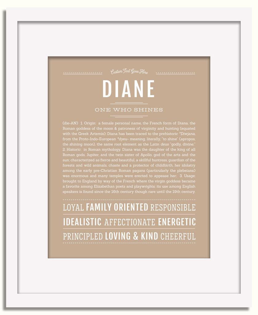 Frame Options | Tan | White Frame, Matted