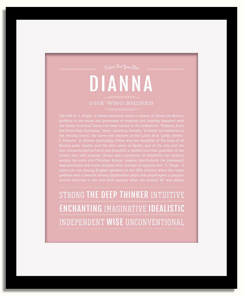 Frame Options | Dusty Rose | Black Frame, Matted