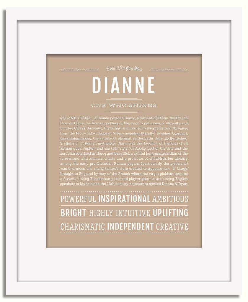 Frame Options | Tan | White Frame, Matted