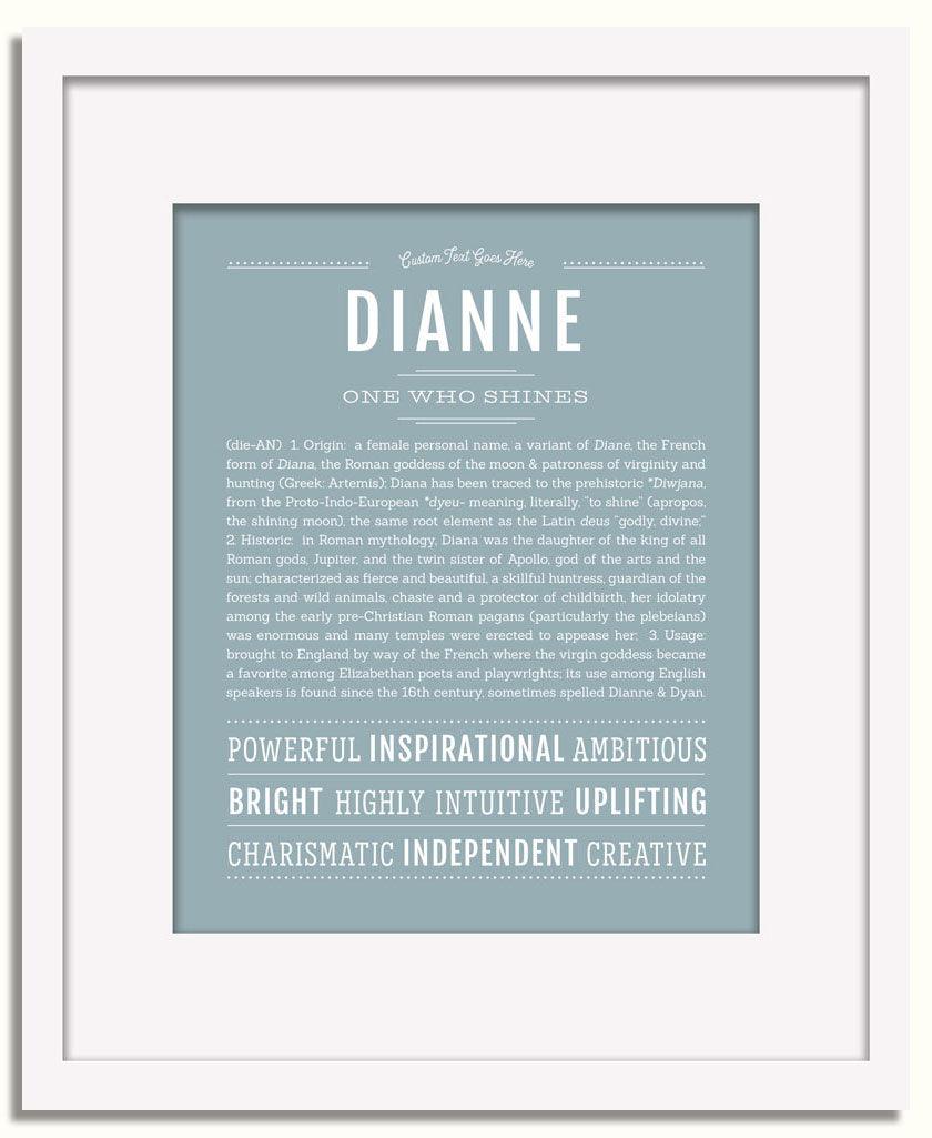 Frame Options | Powder Blue | White Frame, Matted