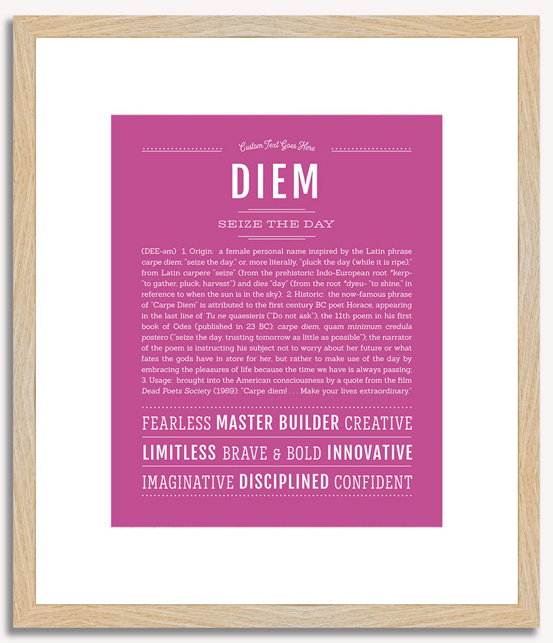 Diem (female) | Name Art Print