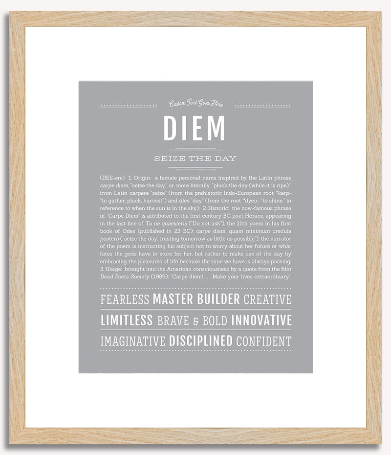 Diem (female) | Name Art Print