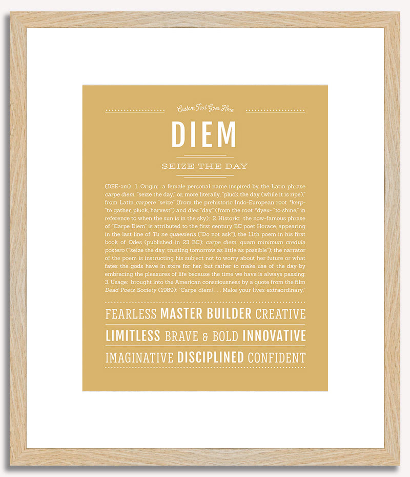 Diem (female) | Name Art Print