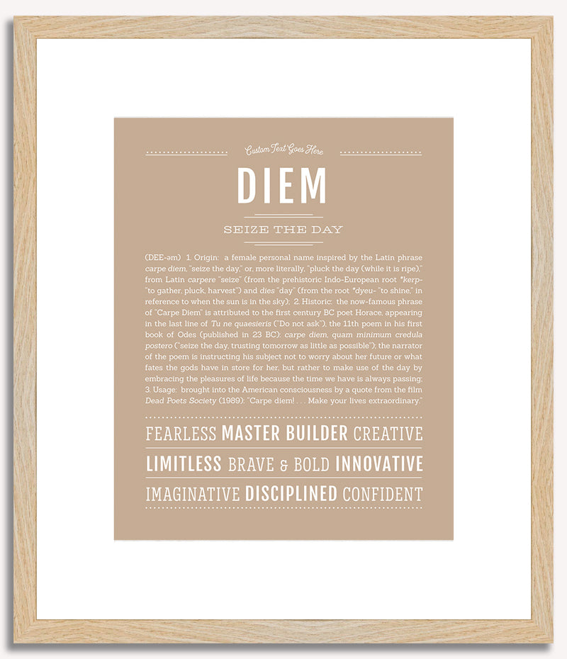 Diem (female) | Name Art Print