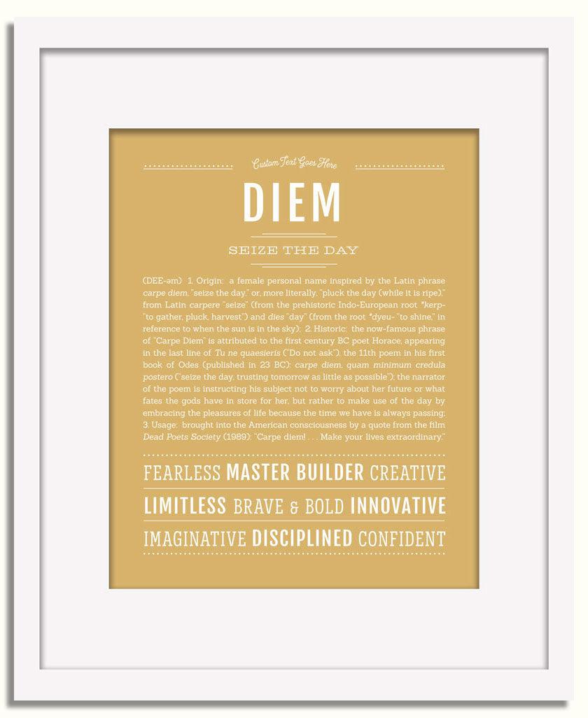 Frame Options | Matte Gold | White Frame, Matted