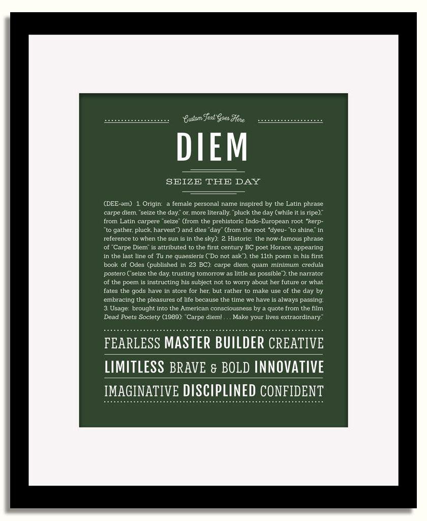 Frame Options | Deep Forest | Black Frame, Matted