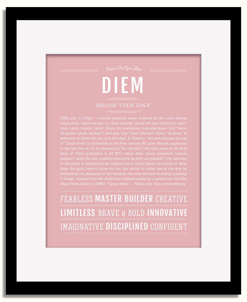 Frame Options | Dusty Rose | Black Frame, Matted