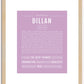 Dillan | Name Art Print