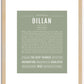 Dillan | Name Art Print