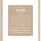 Dillan | Name Art Print