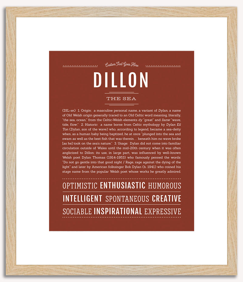 Dillon (male) | Name Art Print