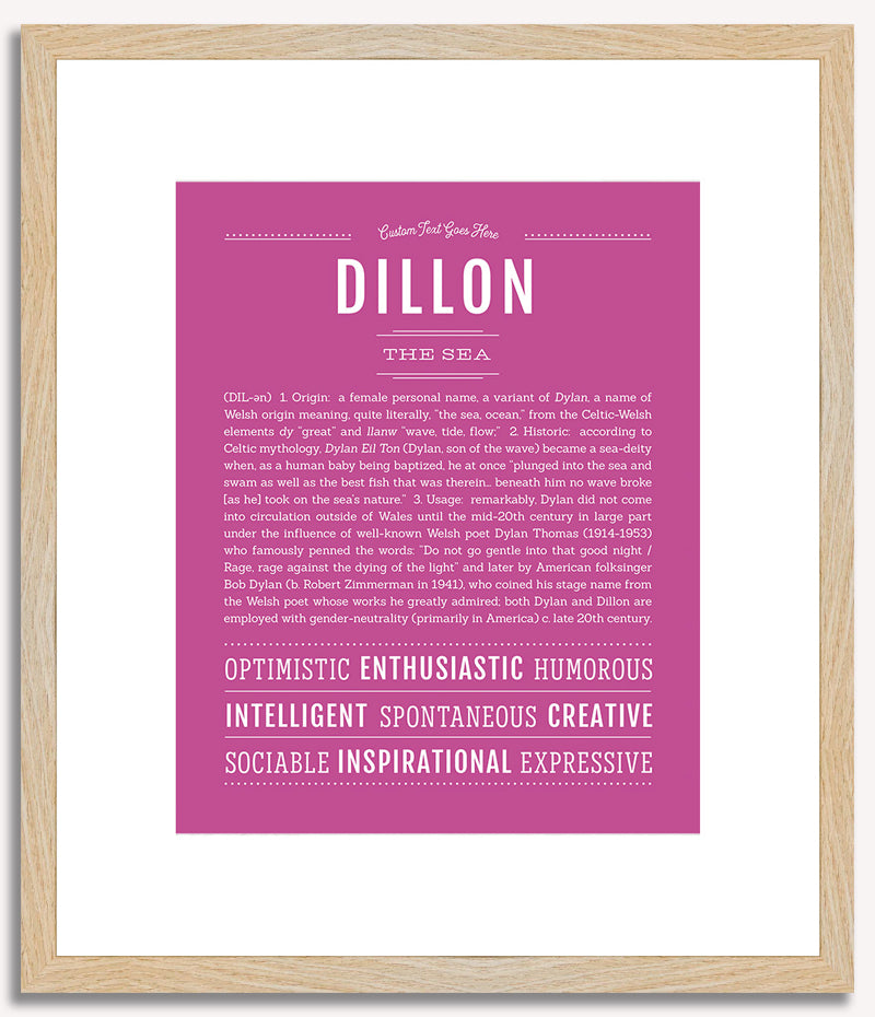 Dillon (female) | Name Art Print