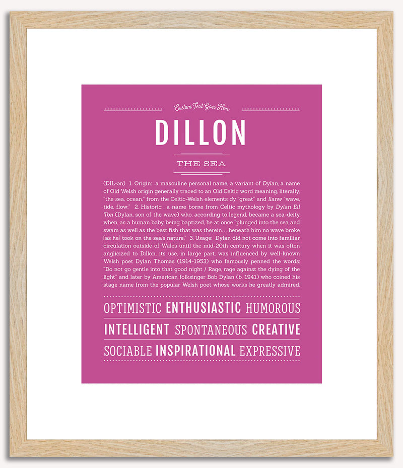 Dillon (male) | Name Art Print