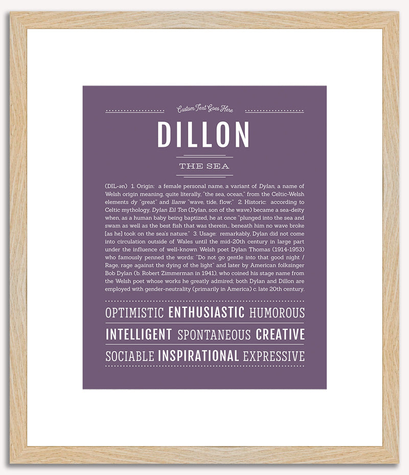 Dillon (female) | Name Art Print