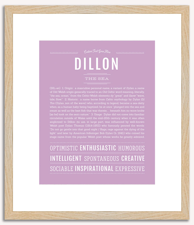 Dillon (male) | Name Art Print