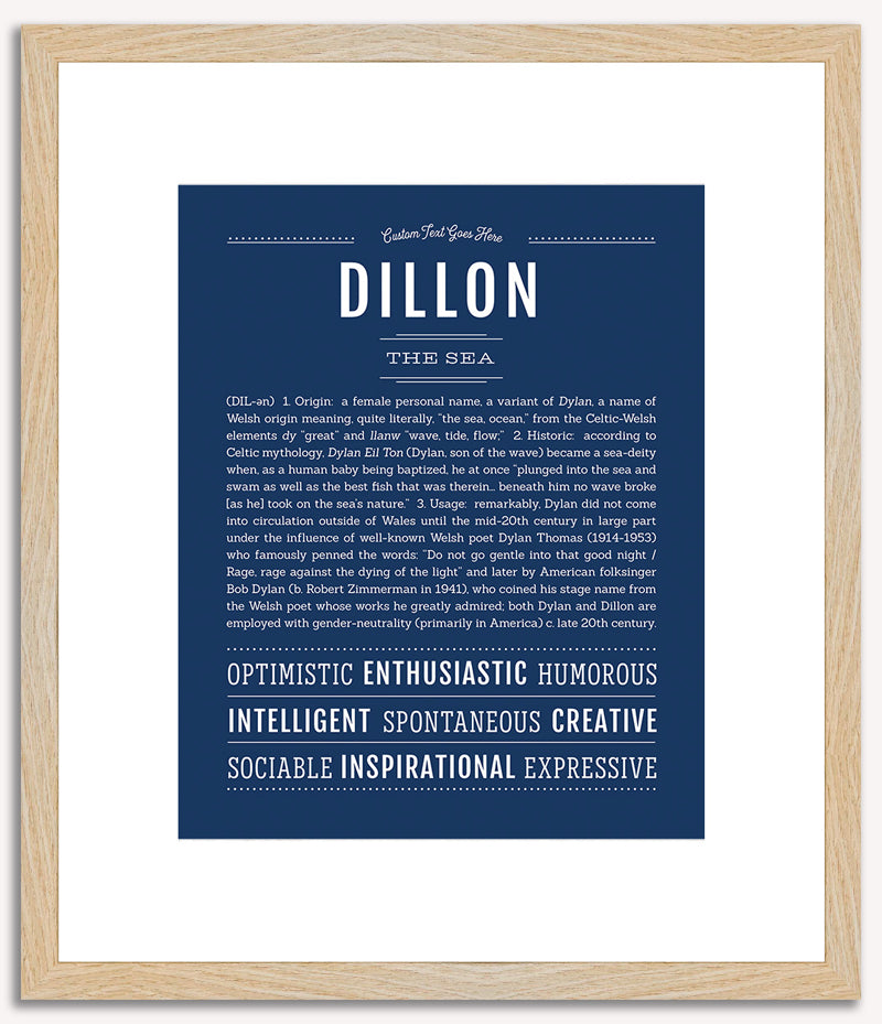 Dillon (female) | Name Art Print