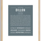 Dillon (female) | Name Art Print