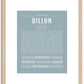 Dillon (female) | Name Art Print