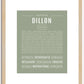 Dillon (female) | Name Art Print