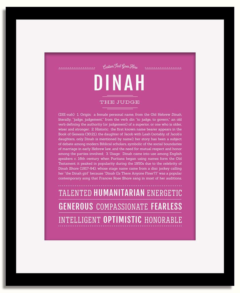 Frame Options | Dark Pink | Black Frame, Matted