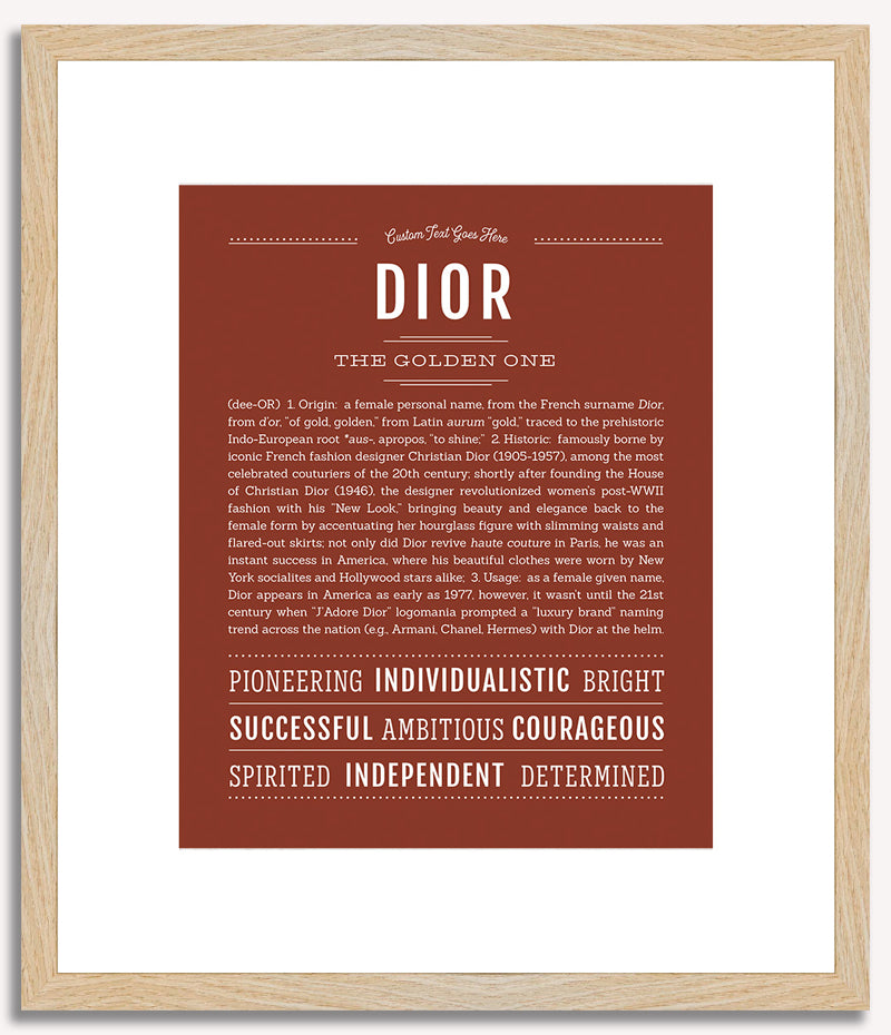 Dior (female) | Name Art Print