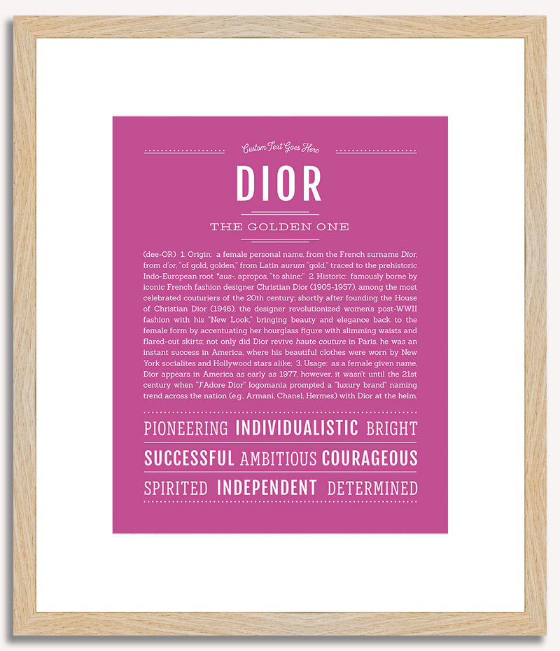 Dior (female) | Name Art Print