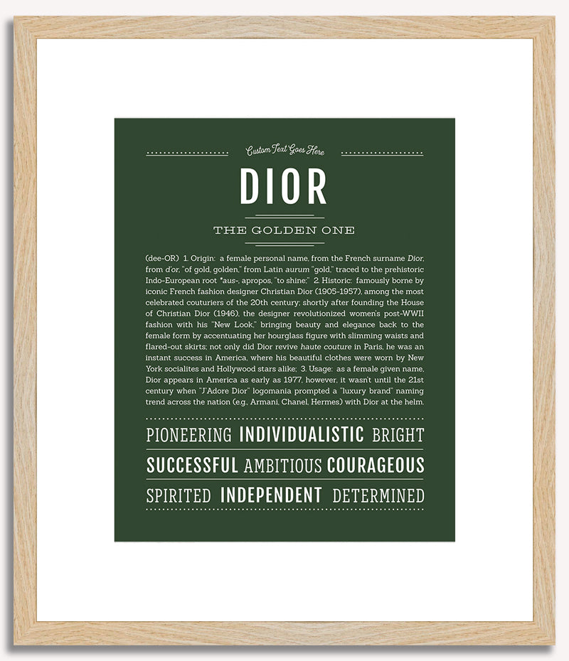 Dior (female) | Name Art Print