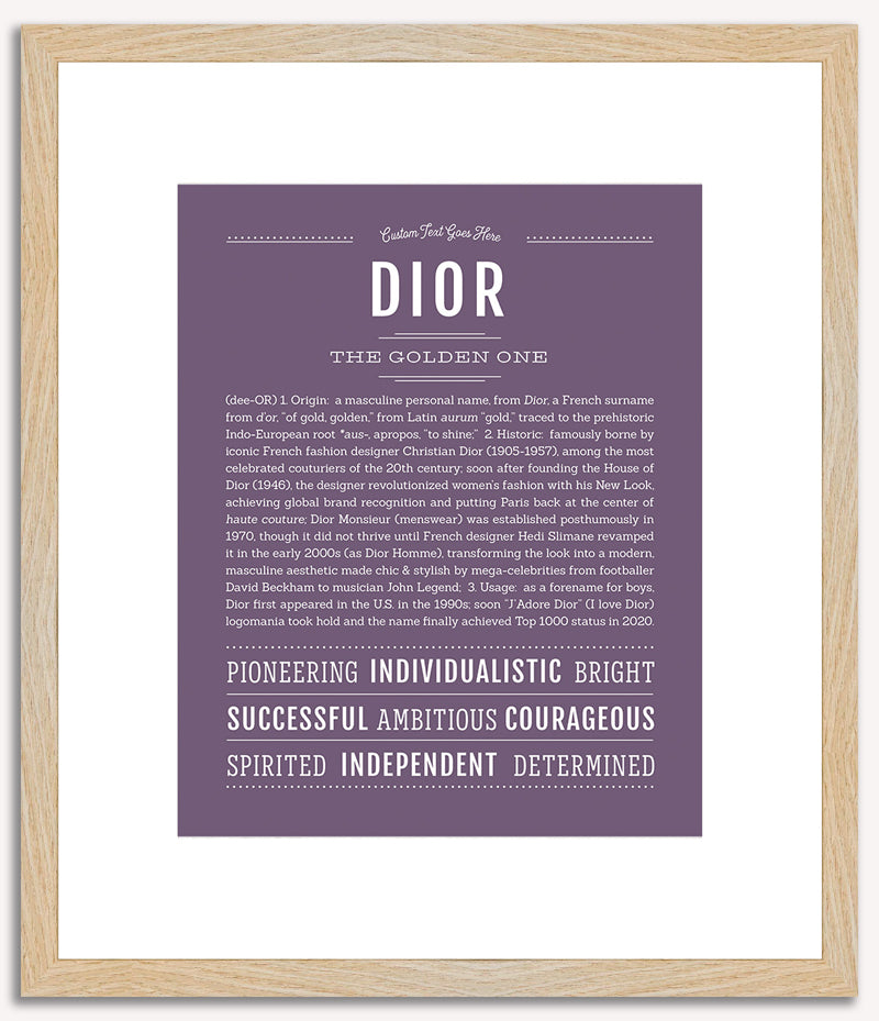 Dior (female) | Name Art Print