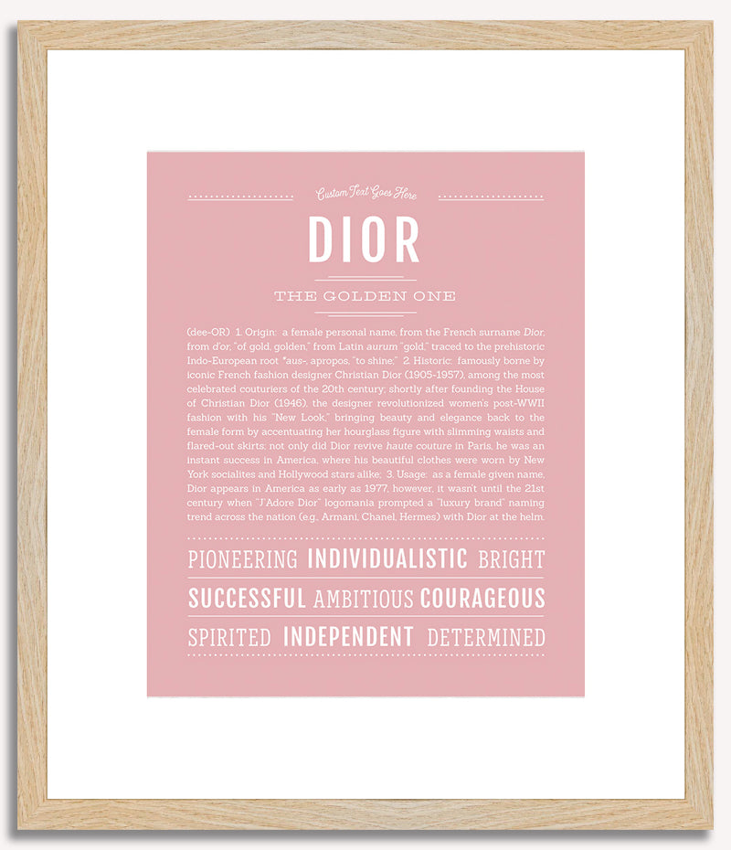 Dior (female) | Name Art Print