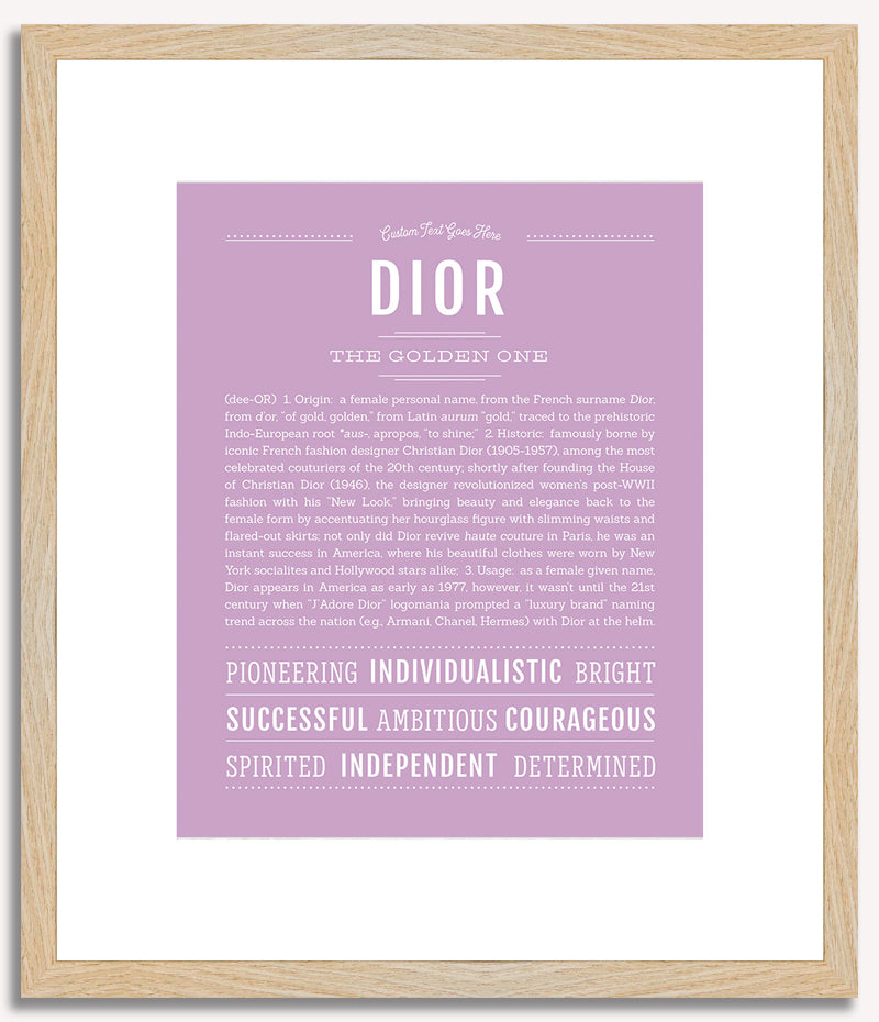 Dior (female) | Name Art Print