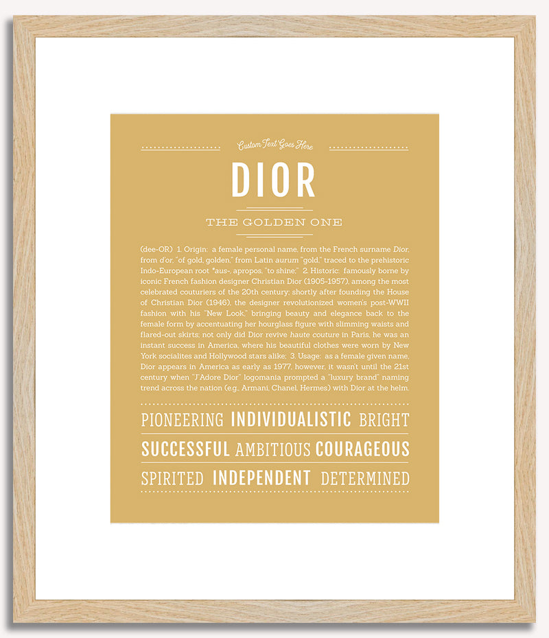 Dior (female) | Name Art Print