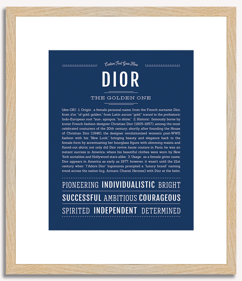 Dior (female) | Name Art Print