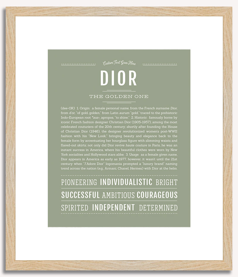 Dior (female) | Name Art Print