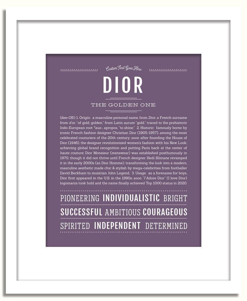 Dior Personalized Name Meaning Art Prints – Name Stories