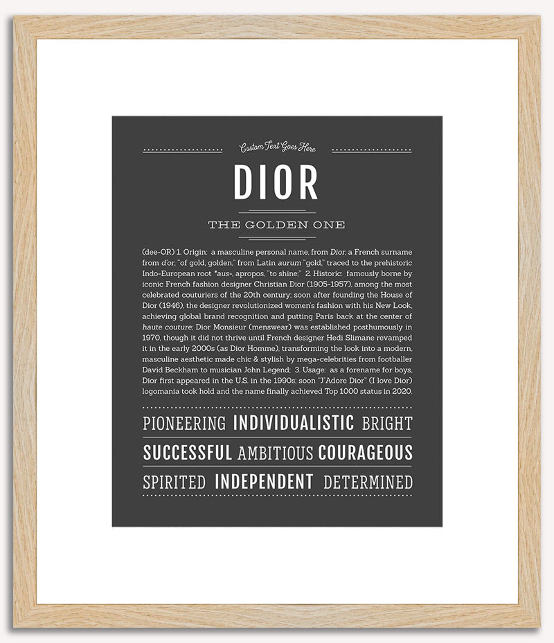 Dior (female) | Name Art Print