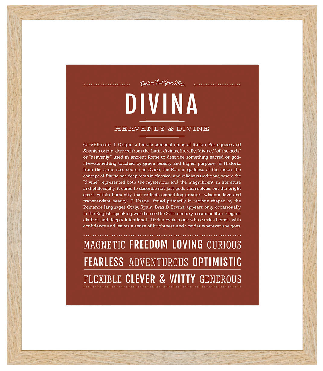 Divina | Name Art Print