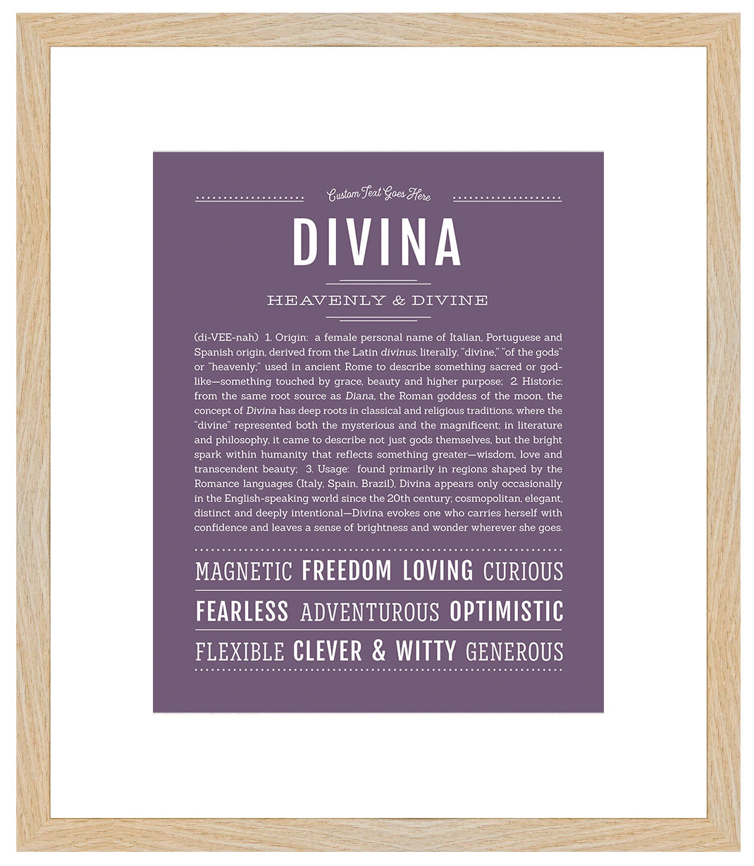 Divina | Name Art Print