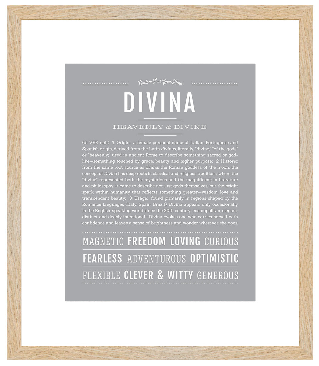 Divina | Name Art Print